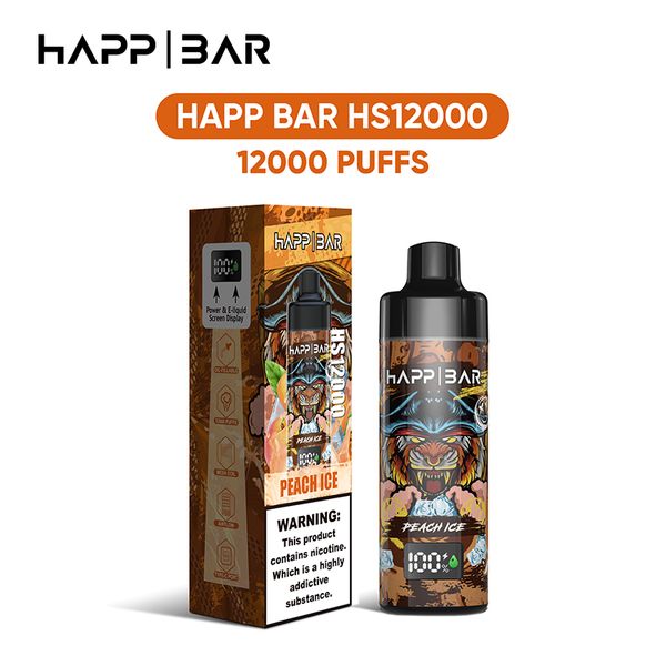 Magazzino eu vaper happ bar vape soffio 12k schermo per lo schermo usa e getta di spedizione 24 ore 10 gusti miscelati