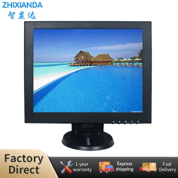 System Zhixianda billig 12 Zoll Desktop Display 1024*768 4: 3 Bildschirmverhältnis Home Security Security LCD CCTV Computer Resistive Touch Monitor