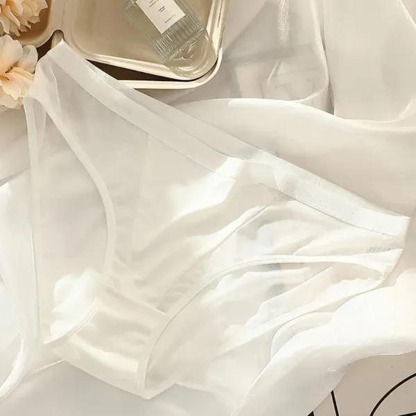 Frauenhöfen Frauen nahtlose Unterwäsche hohe Taille Spitze Weiche Eisseide -Unterhose mit hohlem Design für Damen