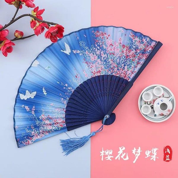 Figurine decorative Ancient Fan National Style National maschio prepolamento portatile pieghevole estate danza da ballo seta cheongsam hanfu