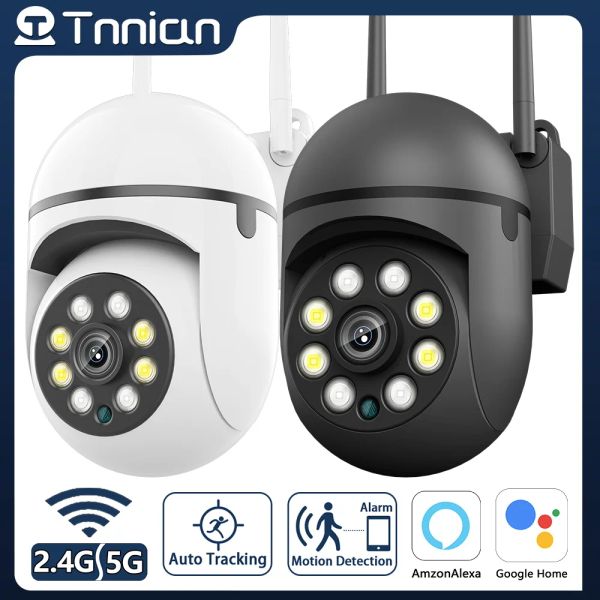 Sistema NIAN 3MP 5G WiFi Surveillance Camera di tracciamento automatico Visione a colori Night Vision Mini Waterpter Outdoor Ptz IP Security Camera Alexa