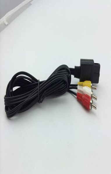 180cm AV TV RCA Video Cord Cable para jogo Cubo 3RCA para SNES GameCube para N64 64 Whole 200pcslot8340479