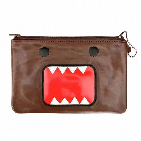 Domo Kun Makeup Borse Archiviante Organizzatore anime Casa carina Casella di matita Casa in pelle Baglie di bellezza Case Beauty Make Up Weup Borse 28FI#