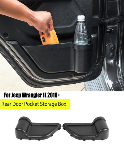 ABS Black Car Port Port Pocket Organizer Box per Jeep Wrangler JL JLU 4Door 20186184589