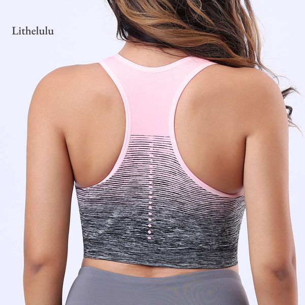 Allinea Tank Lu Sport Sports Top Top Fiess Women Impietato Running Yoga Gym Seamless Crop Top