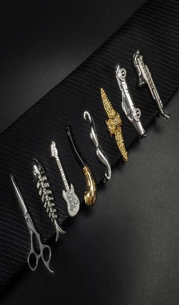 Hochwertiger Kleidungsstück Männer Halsband Tieclip Hemd Tiebar neuste formelle Männer039s Metal Fashion Silber Einfache Krawatte Krawatte Pin Bar Clas7481589