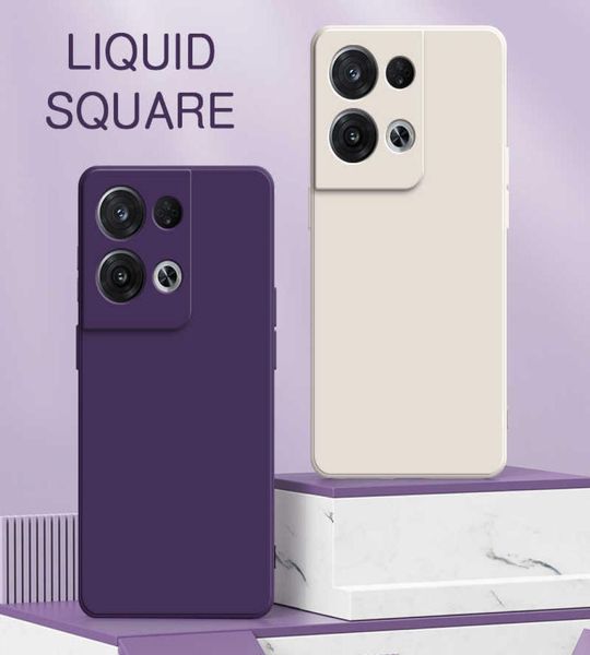 Square Liquid Silicon -Fälle für Oppo Reno 7 8 Pro plus Lite SE 7Z 8Z 8T 5G 360 Schutzhilfe Reno7 Reno8 8pro Housing5012939