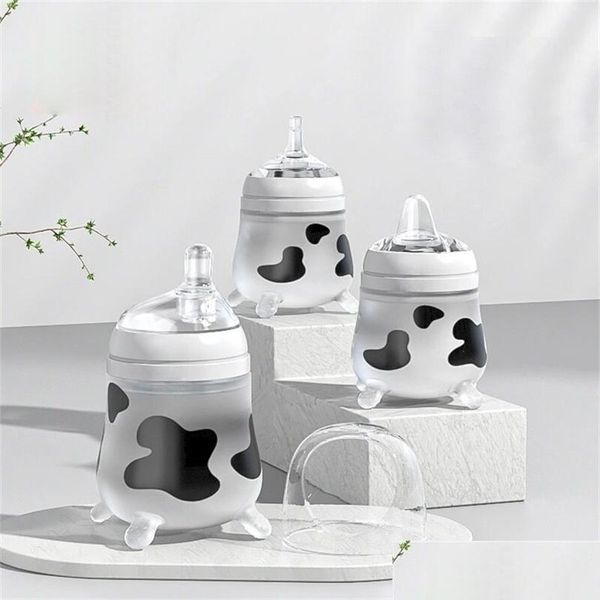 Bottiglie per bambini# Sile Feeding Bottle Cine Cow Imitando il latte materno per forniture anticoliche anticoliche nate 220414 consegna a goccia dhxpo