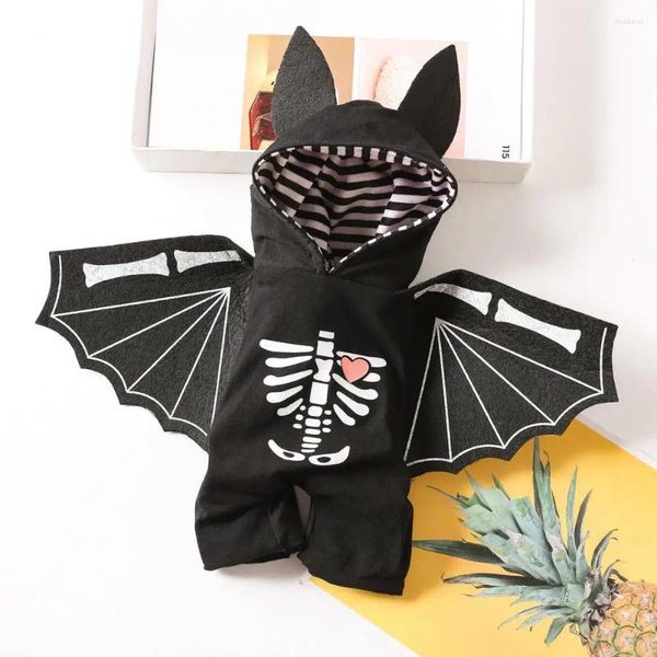 Стильная одежда для собак Стильный наряд для домашних животных ткани черная летучая мышь косплей костюм крепежная лента неаллергическая для кошек для кошек