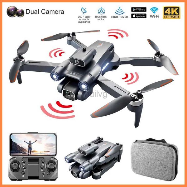 Drohnen Hyrc UAV RC Drohne WiFi FPV Quadcopter mit 4K HD -Dualkameras Luftfotografie Fernbedienung Flugzeugflugzeug bürstenlose Motoren Spielzeug 24416