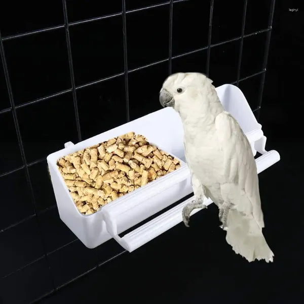 Altri uccelli forniscono uccelli alimentazione in plastica appesa parrocchetto fulmini per alimentare la ciotola bevitore di acqua per piccoli animali
