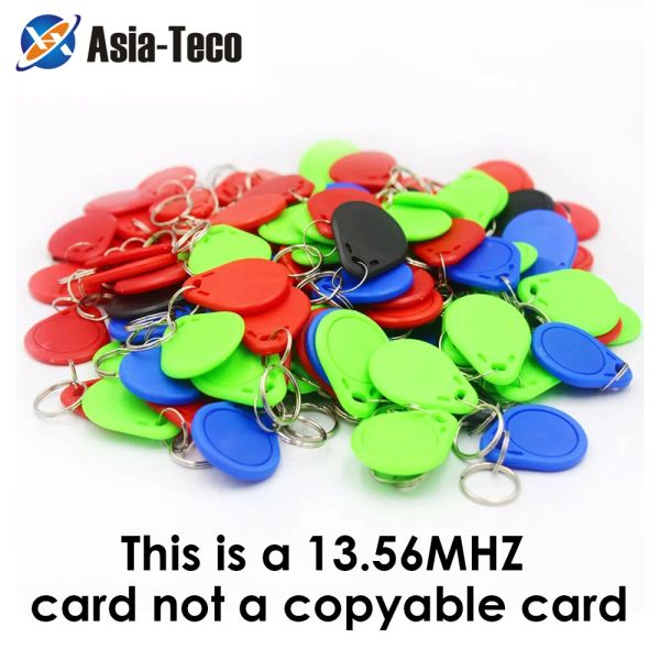 Ringe 100pcs 13.56MHz IC M1 Keyfobs Tags Access Control System Kit RFID Key Finder Card Token Anwesenheit Keychain Abs wasserdicht