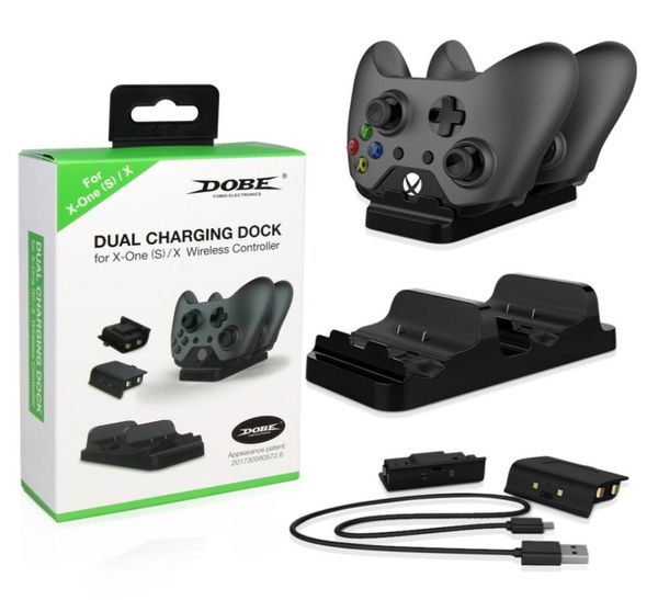 Caricatore del controller dock a doppio ricarica universale 2 pcs batterie ricaricabili batterie ricaricabili per Xbox One1223179