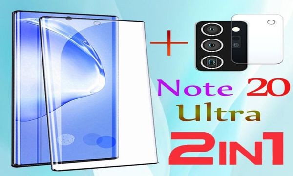 3D -изогнутая парящая стеклянная пленка для Samsung Galaxy Note 20 Ultra Glass Protective Ecrection Protector 5G S20ultra 3D Armor Camera 3397586