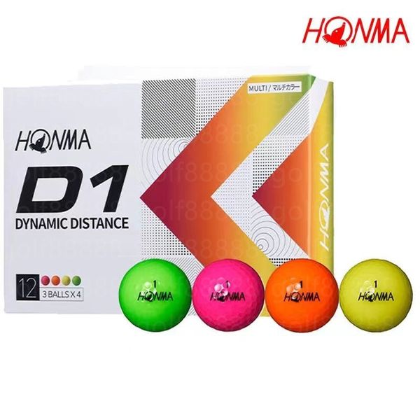 Шары для гольфа Honma D1 Цвет и белые 2 -слойные шарики свяжитесь с нами, чтобы просмотреть картинки с логотипом #1367