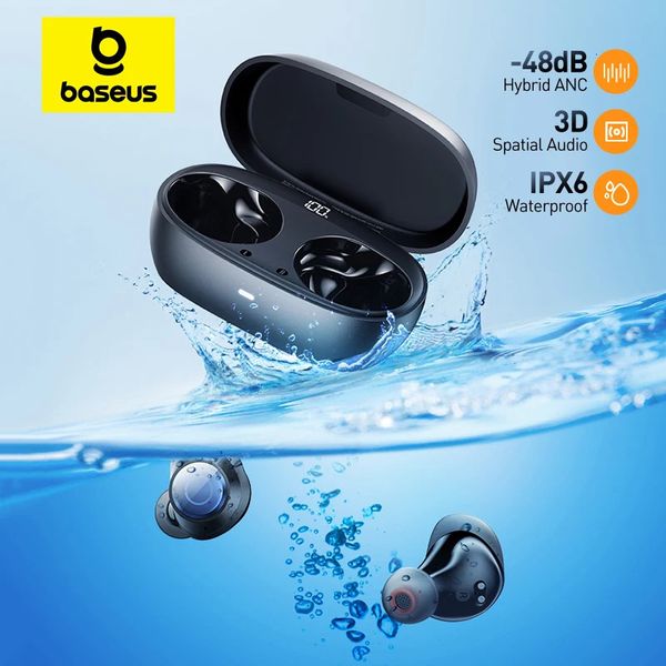 BASEUS BOWIE MA10 PRO EARFONI WIRELELS 48DB Cancellazione del rumore attivo Bluetooth 5.3 Aurbuds 40H Life della batteria IPX6 WATTERFROUT 240411