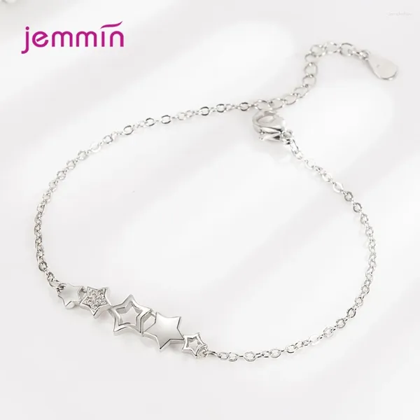 Связанные браслеты 925 Серебряный серебряный модный звездный браслет для женщин для женщин подарки подарки подарки модные украшения оптом