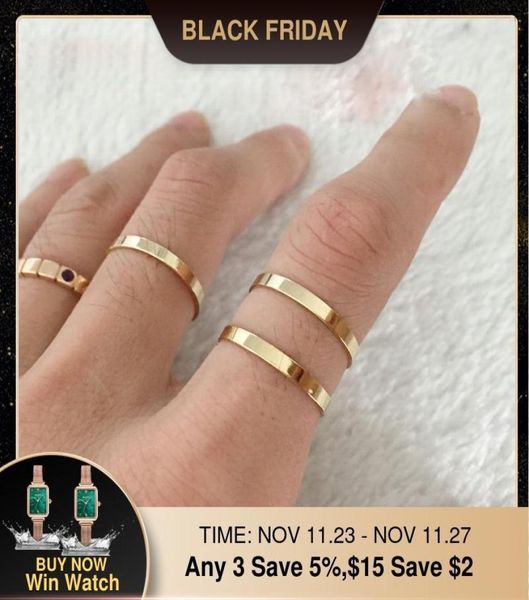 Ringle piene d'oro Rings Indian Gioielli Anillos Mujer Boho Bague Femme Minalismo Anelli Donna Aneis Ring per donne Y11242724746