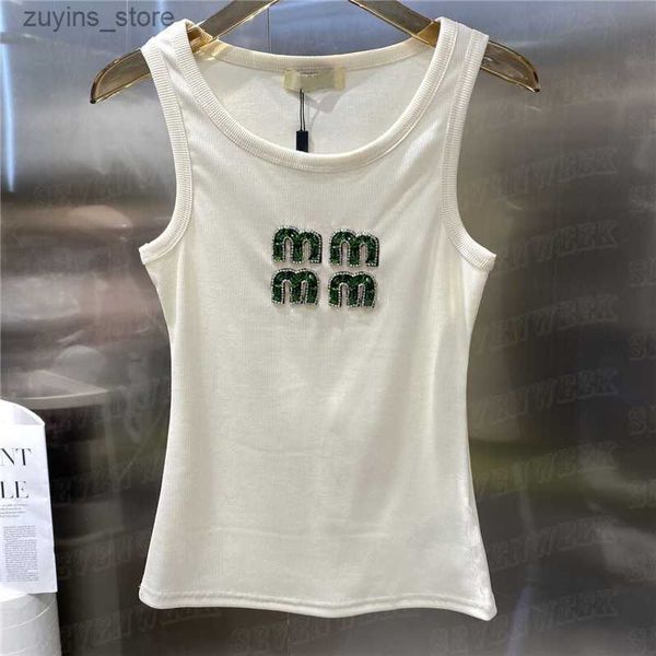 Tanques femininos Camis Designer Tanks Tops coletes coletados Camisetas de luxo de letra de letra de letra de letra de letra com mangas de mangas Sports Sports L49