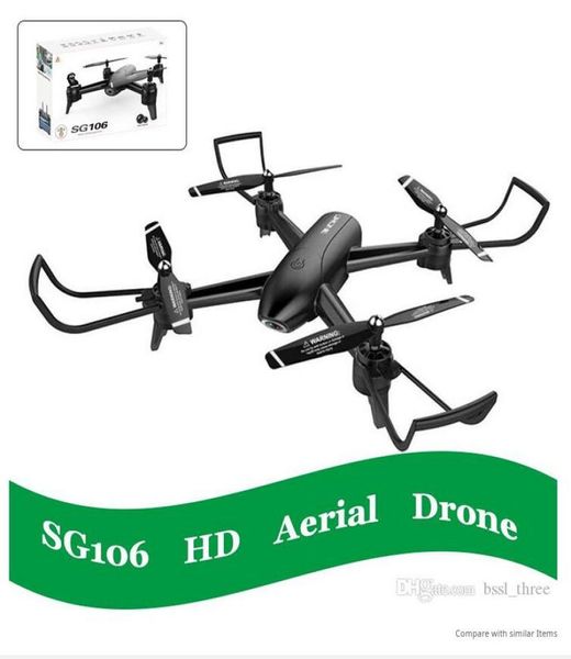 4K SG106 Droni RC con fotocamera HD Helicopter Drone Toys Quadcopter Ottico Flusso Ottico Altitudine Holing Helikopter Selfie Remote Control QUA2321468