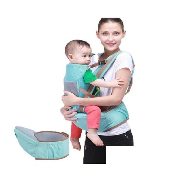 Trägerschlingen Rucksäcke 3in1 Babywickträger mit Hüftsitz 360 Allpositionschlinge für geborene Lendenwirtschaft Stuhl Taillenhocker 038461064 Dro otlno