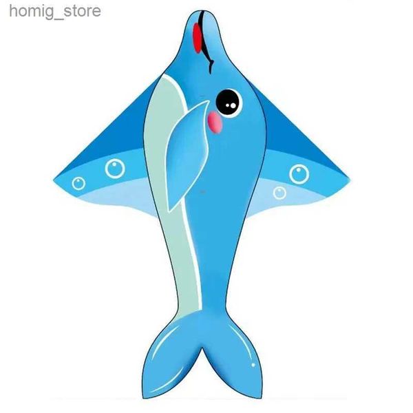kostenloser Versand Delphin Kites Flieger Spielzeug für Kinder Kites Linie Nylon Stoff Kites Fabrik Schlangen Kite Buggy Professional Wind Kites Y240416