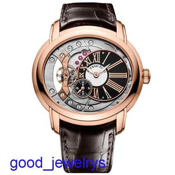 AP Brand Berist Watch Millennium Series 18K Rose Gold Automatic Mechanical Mens Watch 47 -мм швейцарские часы Luxury Watch 15350OR.OO.D093CR.01