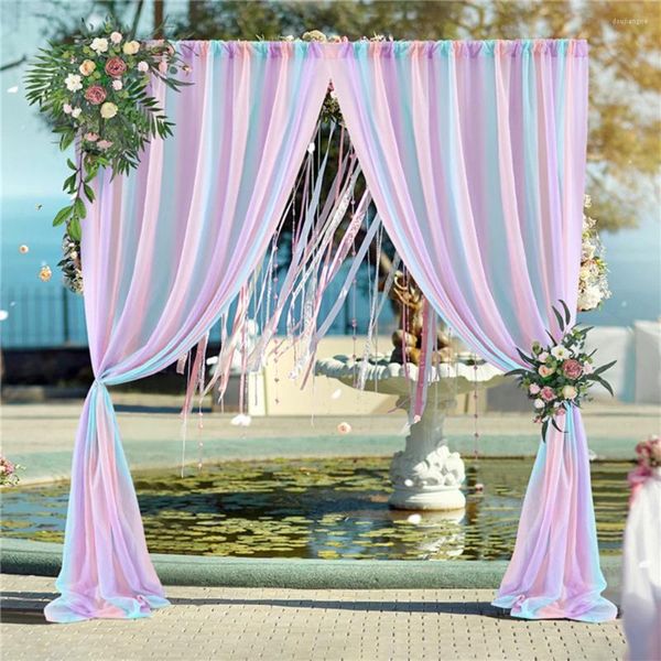 Curtain 1 parpice CERIMONY Ricevuto Draperle Drapery Party Wedding Tulle Tessuto Draping Arch Drape Sheer