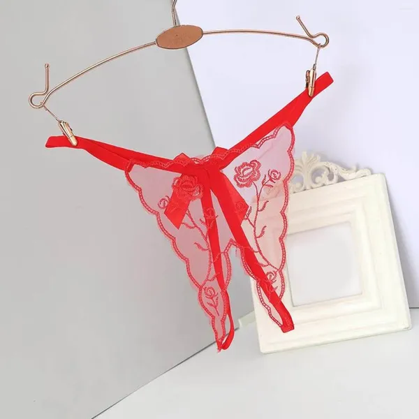 Damenhöfen Damen Unterwäsche Spitze für Frauen sexy freche dünne Gürtel offen Tang Those niedrige Taille Dessous Dessous