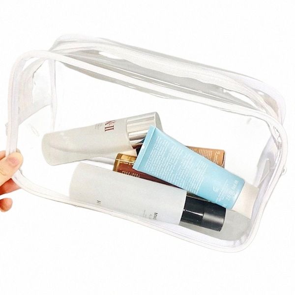 PVC Clear Cosmetic Bags kleine große, transparente wasserdichte Make -up -Beutel tragbare Reisetoiletten W Organizer Hülle Aufbewahrung x1ig#