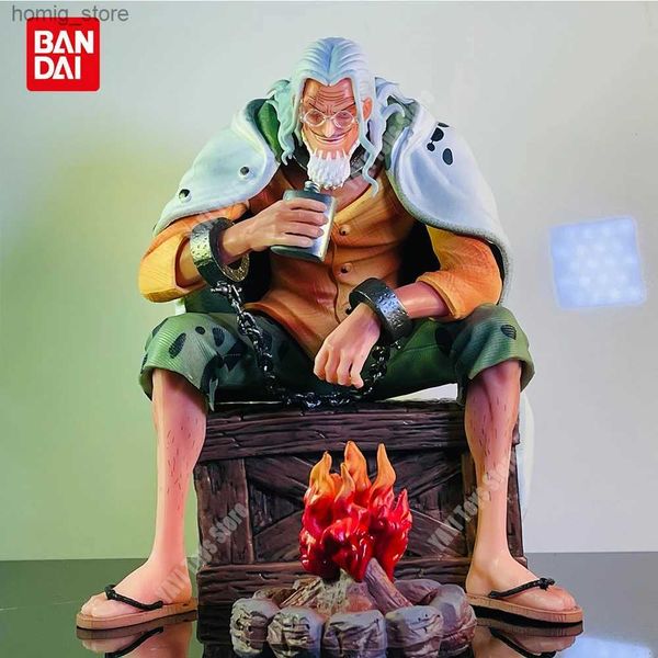 Figuras de brinquedo de ação Novo peça Silvers Rayleigh Anime Figura GK Ação Figura PVC estátua Modelo de estátua Decoração GIF Y240415