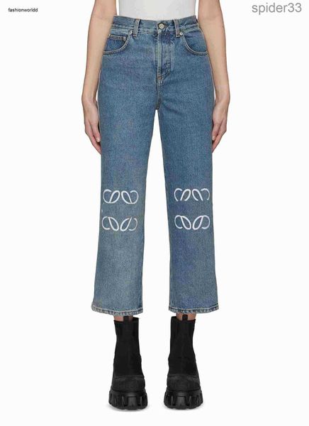 Designer Jean Women Jeans Marke Damenhose Mode Logo Druckmädchen Bleistift Denim Capris Hosen 30 FVI5