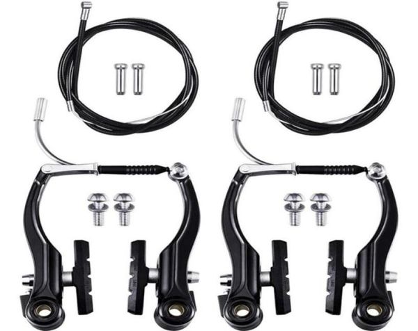 Ferramentas Bicycle Brake Set2 Define os freios, incluindo 2 pares V com cabos e 4 CABO DE CABO DE MONTAGEM