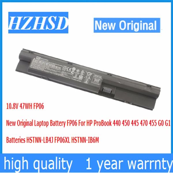 Батареи 10.8V 47WH Новая оригинальная батарея для ноутбука FP06 для HP Probook 440 450 445 470 455 G0 G1 Батареи HSTNNLB4J FP06XL HSTNNIB6MM