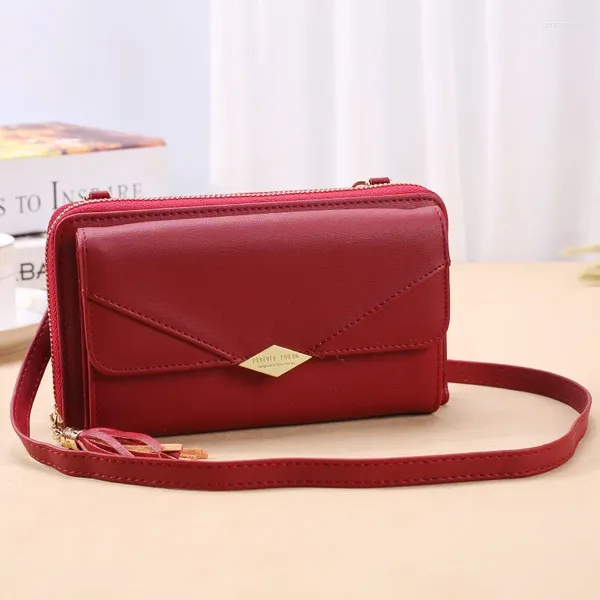 Umhängetaschen Koreanische Version Frauen Langer Tasche Frauen Mode große Kapazität Telefon Reißverschluss Clutch lässig weiche Leder Damen Brieftasche