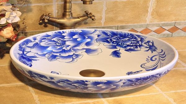 I bacini blu in porcellana di arte dipinta a mano cinesi lavani con farfalla amore fiore designhigh quatity6703921