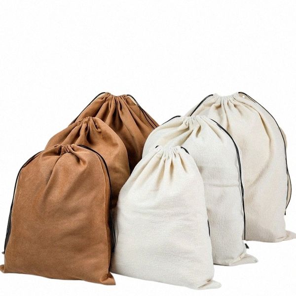 Micro camurça empacotamento de empacotamento de sacola grande listra de bolsa grande reutilização de sapatos de sapato de calça de armazenamento de armazenamento para bolsa para bolsa de luxo v1ed#
