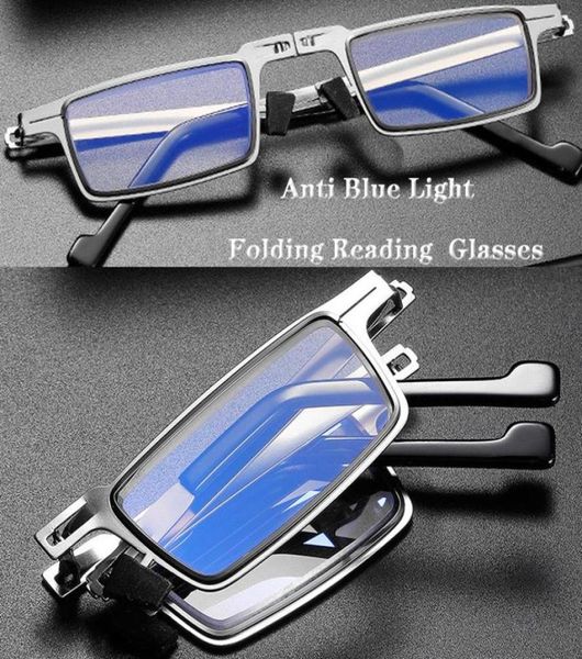 Occhiali da sole Ultra sottile pieghevole anti -blu Presbiopic Pockey Pocket Pocket Reading Glasses for Men Women Eyecelsses2344362