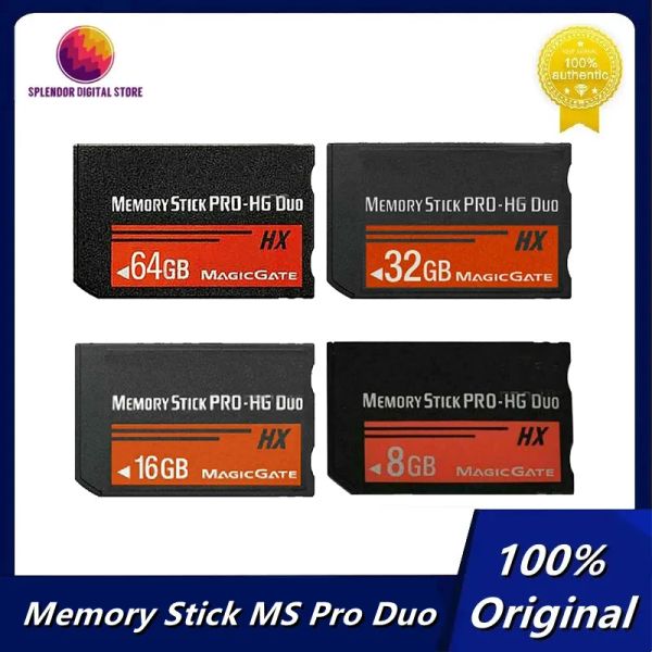 Karten original 8 GB 16 GB 32 GB 64 GB MEMETS STICK Pro Duo HX Game Flash -Karte für Sony PSP CyberShot -Kamera