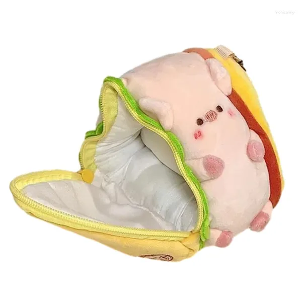 Tornari Mini colorato colorato per maiale Adorabile Portafoglio sandwich Porthet Piempato Anelli di pianta per animali Pendenti Preschi decorativi Plushship giocattolo