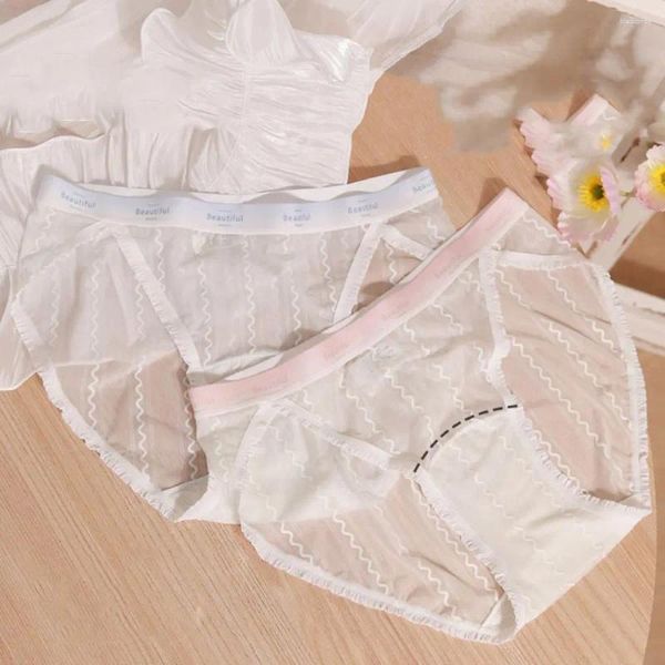 Frauenhöfen transparent süße Spitzenbesprechungen Dessous Ick Seiden Baumwollschritt nahtlose mittlere Taille Frauen