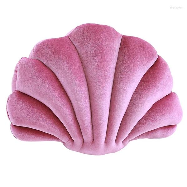 Cuscino cuscino con shell in velluto coreano simulazione peluche a colore pieno di alta qualità di grande qualità decorazione per casa dono speciale