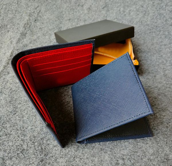 Portafogli maschili artigianato tedesco tasche sottili porta carta portatili portatili in contanti monete borse da donna di alta qualità borse in pelle rossa 4383511