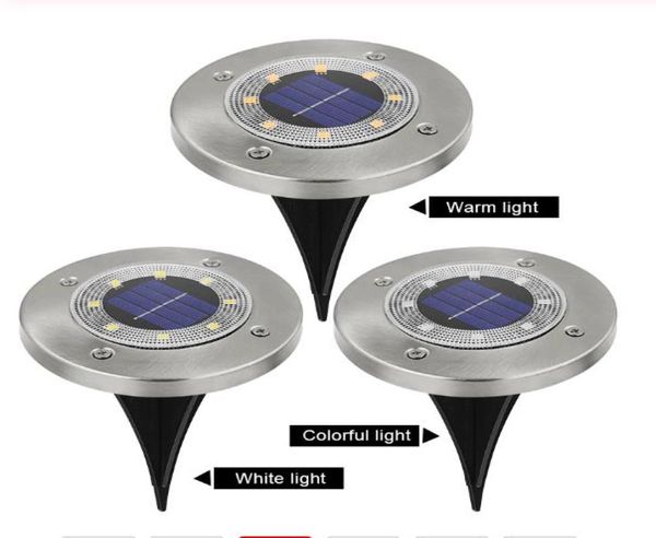 8 luzes solares de jardim solar externo LEDs Iluminação solar leve à prova d'água para a lâmpada solar para caminhos Deck Whitergb8960774