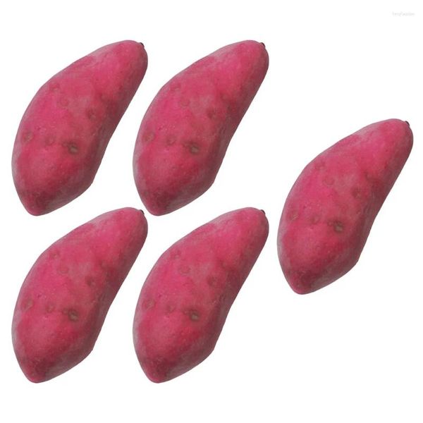 Flores decorativas 5 PCs Decoração simulada roxa de batata doce decoração realista realista Falsa Artificial VEGECLECE Vibe adereços