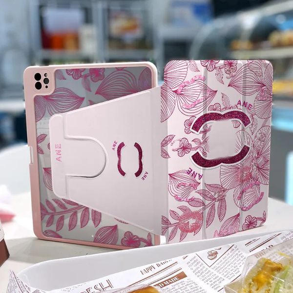 Designer-Falten-iPad-Schutzhülle für iPad Pro 12.9 Fashion Print Tablet Case Air10.5 Air1/2 Mini6 Anti-Fall-Fall IPAD5/6 Halterabdeckung mit Stiftschlitz