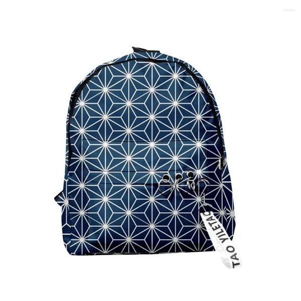 Backpack Cartoon Novelty Geometry Backpacks Backpacks Boys/Girls Pupil School School School Chailchains Oxford Oxford Waterproof fofo pequeno