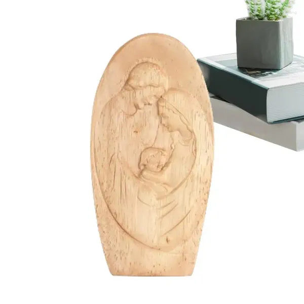 Dekorative Figuren Jesus Dekor für Schlafzimmer Tabletop Heilige Familie Figur tragbare Dekoration Gebetsraum Realistische Skulpturen