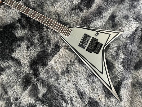 Çin Elektro Gitar Jack v Gray Colo Duplex Tremolo Sistemi Siyah Donanım 6 Dizeler