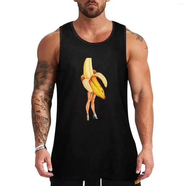 Herren -Tanktops Obststand - Banana Girl Top Anime Fitnessstudio Herren Kleidung T -Shirts